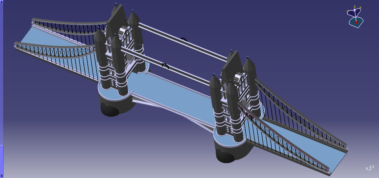 伦敦塔桥（iCader.com与您分享最新的CAD设计工具和创意工业设计3D作品）